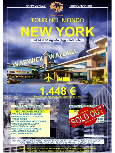 24 agos. TOUR NEW YORK 7gg